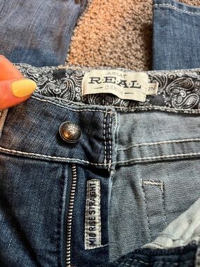 Ariat Real Denim High/mid Rise Straight Jeans - Dark Blue